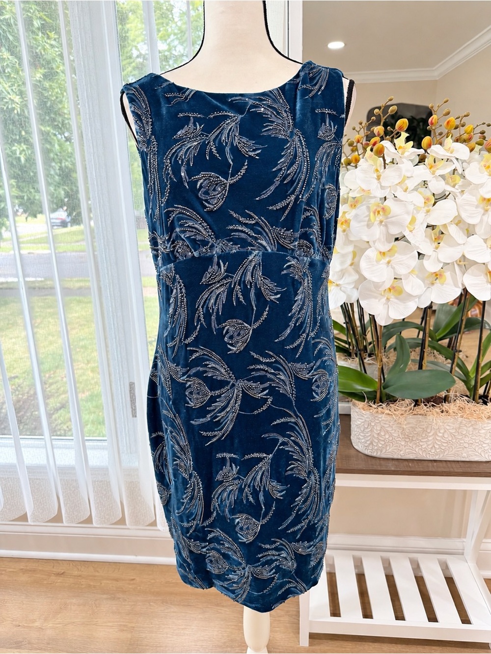 Holiday Dress GUESS Womens Sleeveless Alanna Dress, Cobalt Blue Multi, Large